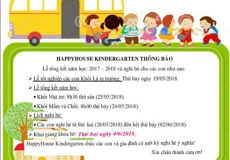 THÔNG BÁO LỄ TỔNG KẾT NĂM HỌC 2017 - 2018